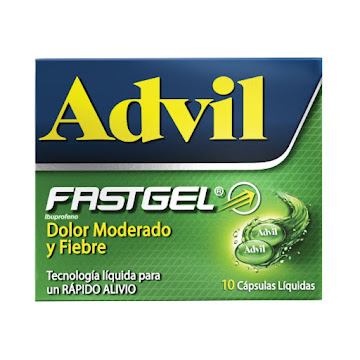 Advil Fastgel Tabletas   Caja X10tab. Pfizer Ibuprofeno                  