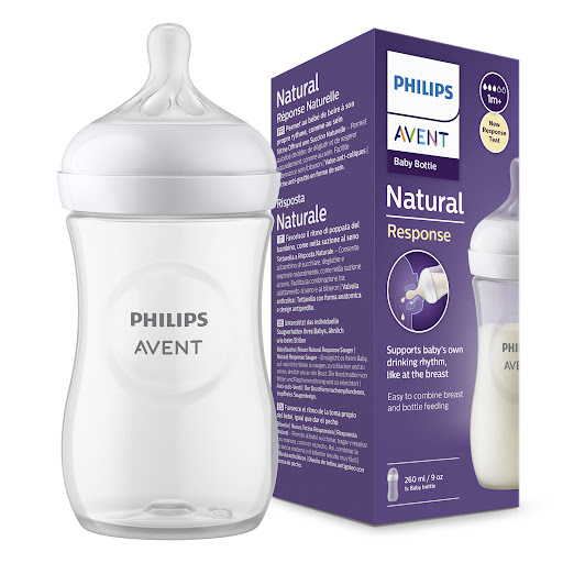 Tetero Avent Natural 3.0 de 9oz Tetina 1m+ x 1 und