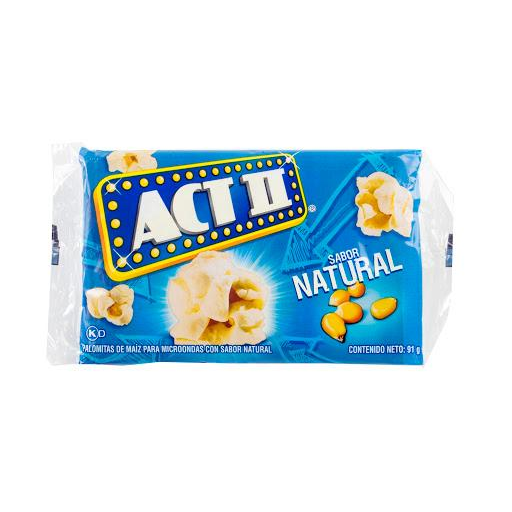 Palomitas De Maíz Act Ii Microondas Natural x 91gr