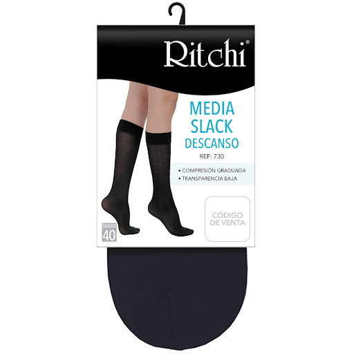 Medias Ritchi Slack Descanso Única Negro x 1 und
