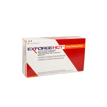 Exforge HCT Amlodipina + Valsartán 10mg/320mg/25mg Novartis Caja x 28 Comprimidos  