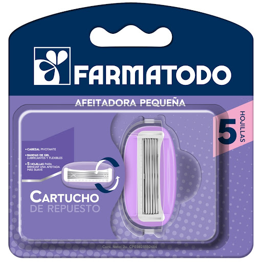 Cartucho Afeitadora Farmatodo Dama Viajera Blíster x 2 und