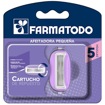 Cartucho Afeitadora Farmatodo Dama Viajera Blíster x 2 und  