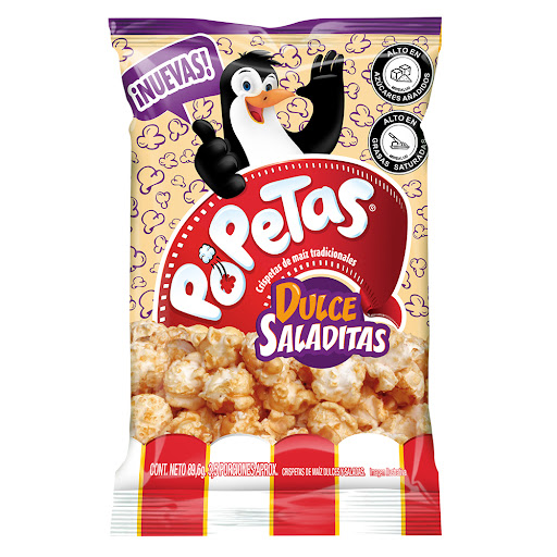 Crispetas Popetas Dulces   y Saladas Familiar x 89 gr