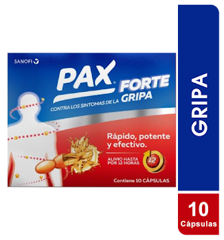 Pax Forte Gripa 400mg   Caja X 10 Capsulas 