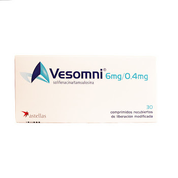 Vesomni Solifenacina + Tamsulosina 6mg/0.4mg Astellas Caja x 30 Comprimidos  
