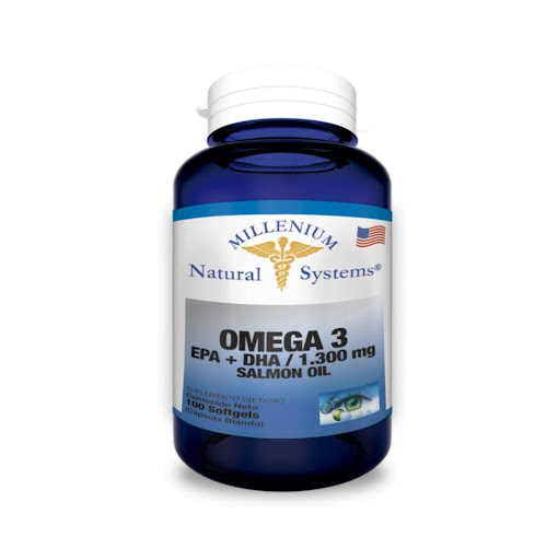 OMEGA 3 EPA + DHA 1300 mg X 100 Natural Systems Frasco x 100 Ácido graso esencial, junto a una alimentación saludable y ejercicio benefician el sistema cardiovascular. Coadyuvante en regular los niveles de colesterol alto. ESTE PRODUCTO ES UN SUPLEMENTO DIETARI