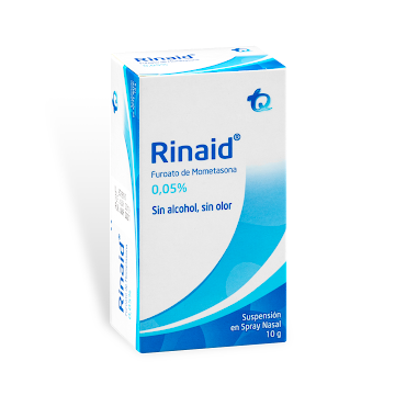 //Rinaid 0.05% Spray Nasal Frasco x10g. TQ Furoato de Mometasona          
