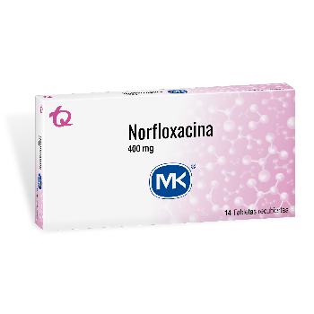 Norfloxacina MK 400 mg Caja x 14 Tabletas  