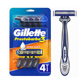 Cuchilla de Afeitar GILLETTE Prestobarba 3 Blíster x 4 und  
