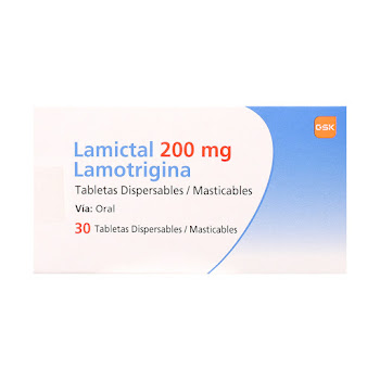Lamictal Lamotrigina 200 mg Gsk x 30 Tabletas  