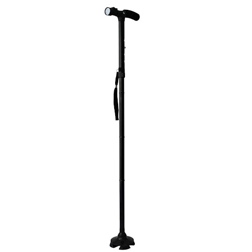 Baston Muleta Ortopedico Antideslizante Plegable Con Linterna GENERICO Unidad x 1 
