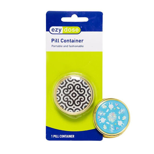 Pastillero De Lujo APOTHECARY  x 1 Pastillero con tres compartimientos, tapa cierra a presión, organizador y planificador de pastillas, diseño de calidad y compartimentos individuales.