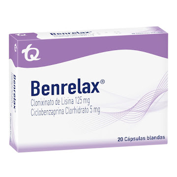 Benrelax Clonixinato de Lisina + Ciclobenzaprina 125mg/5mg Tecnoquimicas Caja x 20 Cápsulas  