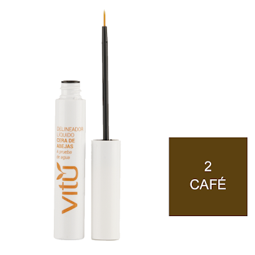 Delineador VITÚ Cera de   Abejas a Prueba de Agua Café x6Ml              