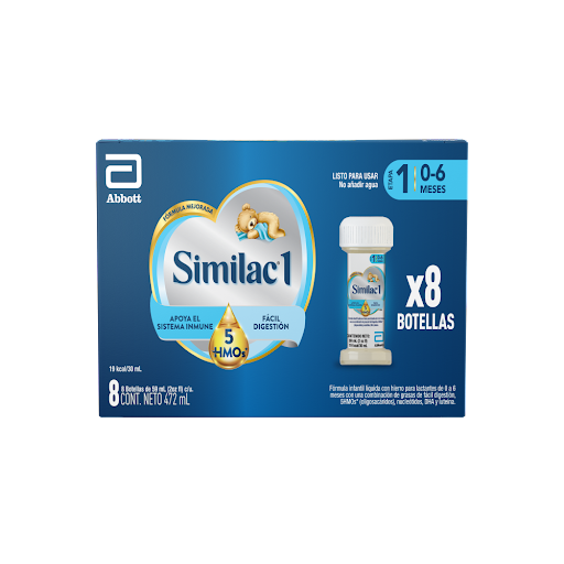 Fórmula Infantil Similac   1 Líquida 0 a 6 Meses Caja x 8 Botellas