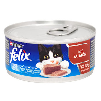 Comida Para Mascotas Gatos Purina Felix Paté Salmón x 156 gr  