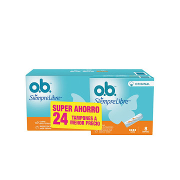 Tampones Ob Original Súper x 16 und + Tampones Ob Original Súper x 8 und  