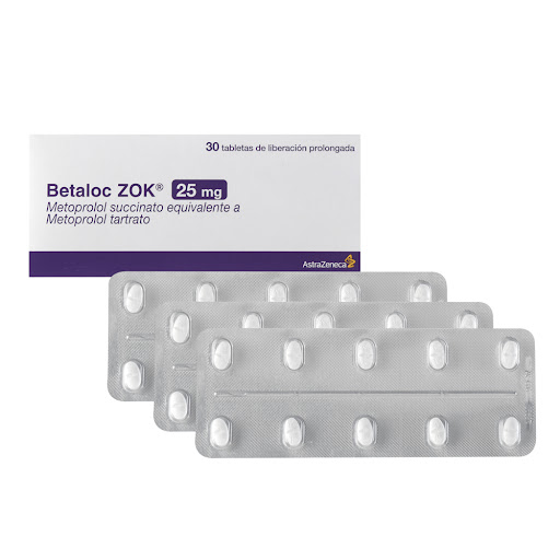 Betaloc Zok Metoprolol 25 mg Astrazeneca Caja x 30 Tabletas