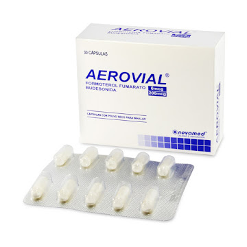 Aerovial Formoterol Fumarato + Budesonida 6/200mcg Novamed Caja x 30 Cápsulas  