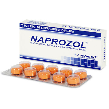 Naprozol Naproxeno + Esomeprazol 500 mg/20mg Novamed Caja x 20 Tabletas  