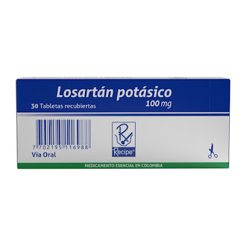 Losartan Potásico 100 Mg Bussie Caja x 30 Tabletas  