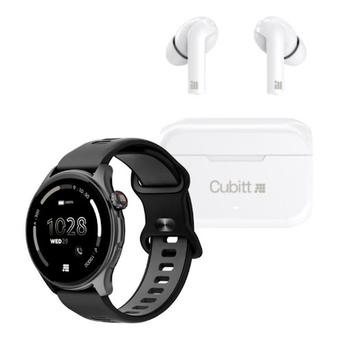 Combo Smartwatch Con Audífonos Para Papá Cubitt Caja y Bolsa x 2 
