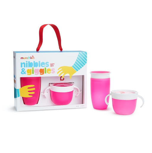 Set de Comedor Nibbles Rosado Vaso 360° y Bowl Bebe Munchkin Munchkin Set x 1 