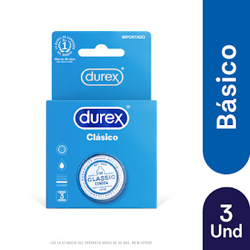 Condones Durex Clasicos x 3 und  