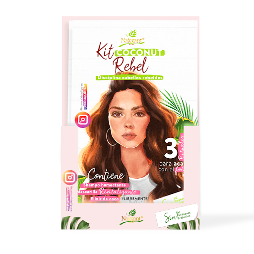 Kit Coconut Rebel Naissant Shampoo Humectante + Mascarilla Revitalizante + Elixir De Coco