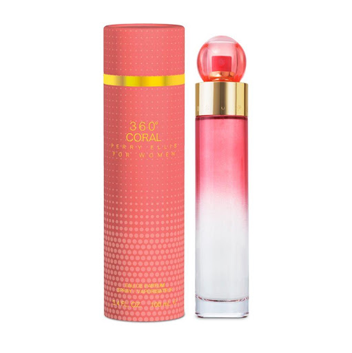 PERRY ELLIS 360 CORAL FOR WOMEN EDP SPRAY 100 ML PERRY ELLIS 100 ml x 1 360° Coral de Perry Ellis es una fragancia de la familia olfativa Oriental Floral para Mujeres. Las Notas de Salida son pera, durazno (melocotón), bergamota, manzana y pimienta rosa; las Notas de Cora