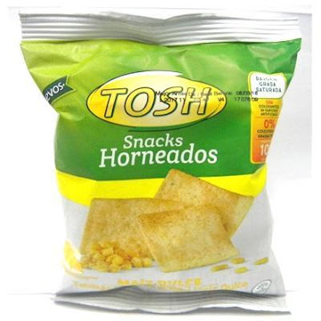 PASABOCAS TOSH   TABLITAS HORNEADOS MAÍZ DULCE PAQUETE X26G. 