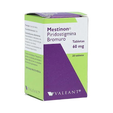 Mestinon Piridostigmina Bromuro 60 mg Valeant Frasco x 20 Tabletas  