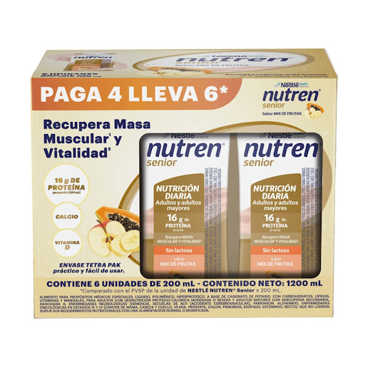 Bebida Líquida Nutren Senior Mix Frutas Caja x 6 und