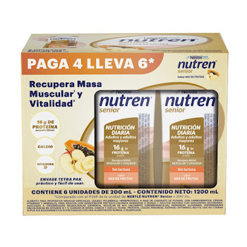 Bebida Líquida Nutren Senior Mix Frutas Caja x 6 und  