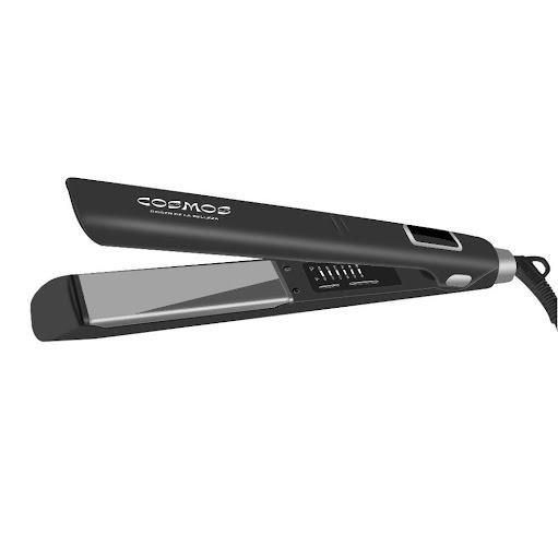 PLANCHA PROFESIONAL CMS-FENIX Cosmos Caja x 1 La plancha profesional Fénix de Cosmos cuenta con patines MCH en titanio profesional "30mm" y una pantalla digital LCD. Con una temperatura ajustable de 300F°-480F°, esta plancha es perfecta para logr