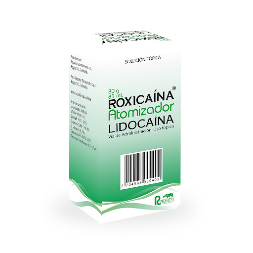Roxicaína Lidocaina Ropsohn Atomizador Frasco x 80 gr