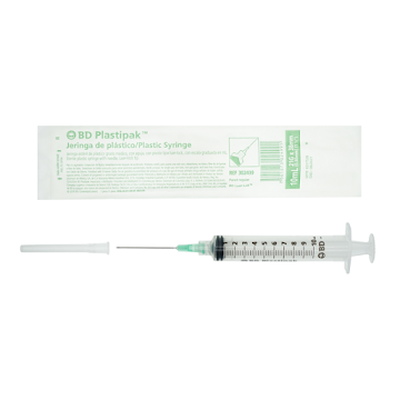 Jeringa BD Plastipak 21x1.5 Embolo Caucho x 5 ml