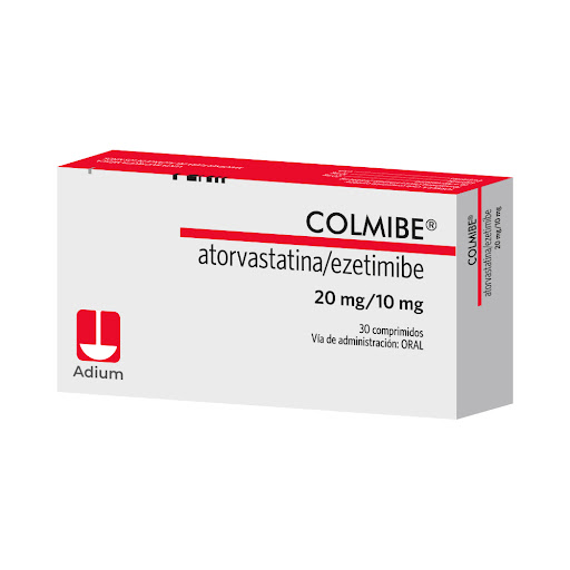Colmibe Ezetimiba + Atorvastatina 20mg/10mg Adium Caja x 30 Comprimidos
