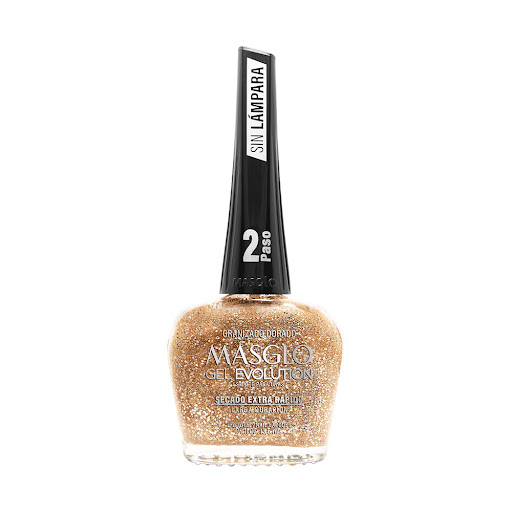 Esmalte Masglo Gel   Evolution Granizado Dorado x 13.5 ml