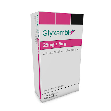 Glyxambi Empagliflozina + Linagliptina 25mg/5mg Boehringer Caja x 30 Tabletas  