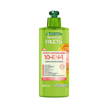 Crema Para Peinar Garnier Fructis Adiós Esponjado Para Cabello Esponjado Y Con Frizz Frasco x 300 ml  
