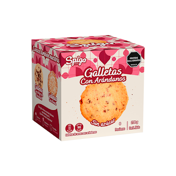 Galletas de arroz Spiga Foods con arándanos sin azúcar x 6 und  