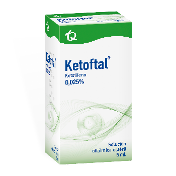 Ketoftal Ketotifeno 0.025% Tecnoquímicas Solución Oftálmica Frasco x 5 ml  