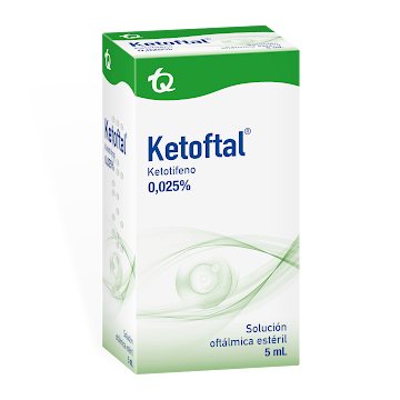 Ketoftal Solución Oftalmica 0.025% Frasco x 5ml Ketotifeno  