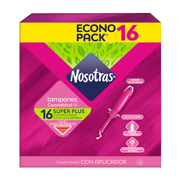Tampones Nosotras Con   Aplicador Super Plus x 16 und  