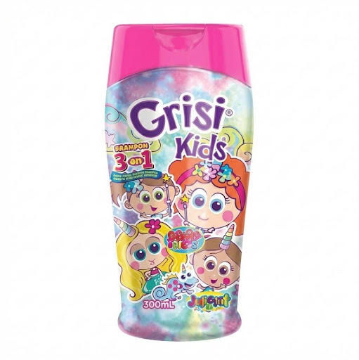 Shampoo 3 en 1 Amiguis Distroller 300ml - Grisi Grisi Frasco x 1 El Shampoo 3 en 1 de Grisi contiene (Shampoo + acondicionador + gel de baño) con Olor a Chicle 
Sin parabenos. 
Cuida y protege el delicado cabello de tu pequeño, dejándolo suave y con brillo
No cambi