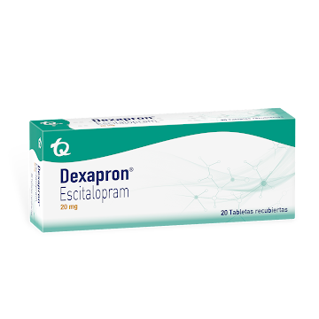 Dexapron 20mg Tabletas   Caja X20tab. Tq Escitalopram  