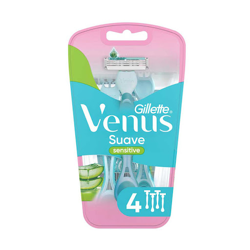 Cuchilla de Afeitar Gillette Venus Suave Sensitive con 3 Hojas Blíster x 4 und