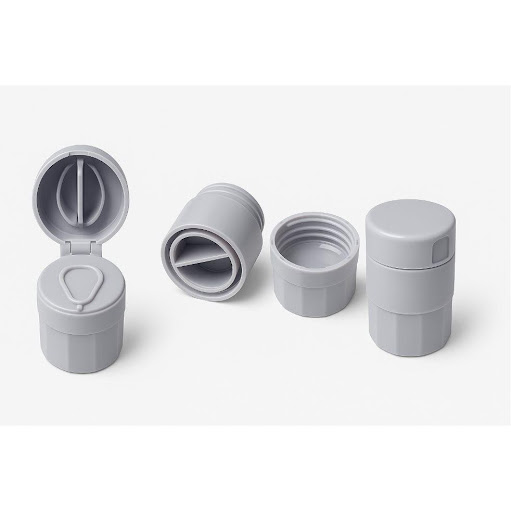 PARTIDOR Y PULVERIZADOR DATA Insumeds und x 1 Dispositivo multifuncional diseñado para partir y triturar pastillas, facilitando su consumo en personas con dificultades para tragar. Cuenta con cuatro compartimientos para almacenamiento de tabletas